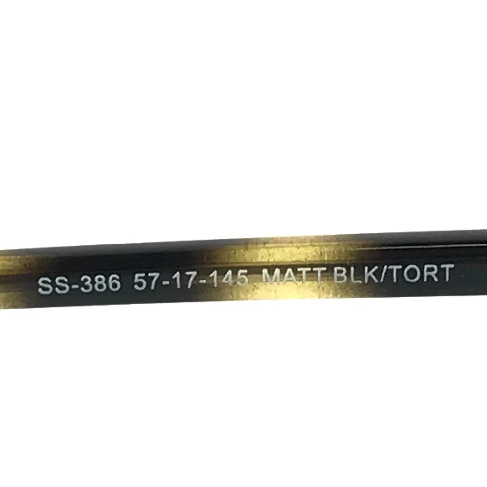 Success Eyeglasses Frames SS-386 MATT BLK/TORT Matte Black Tortoise 57-17-145